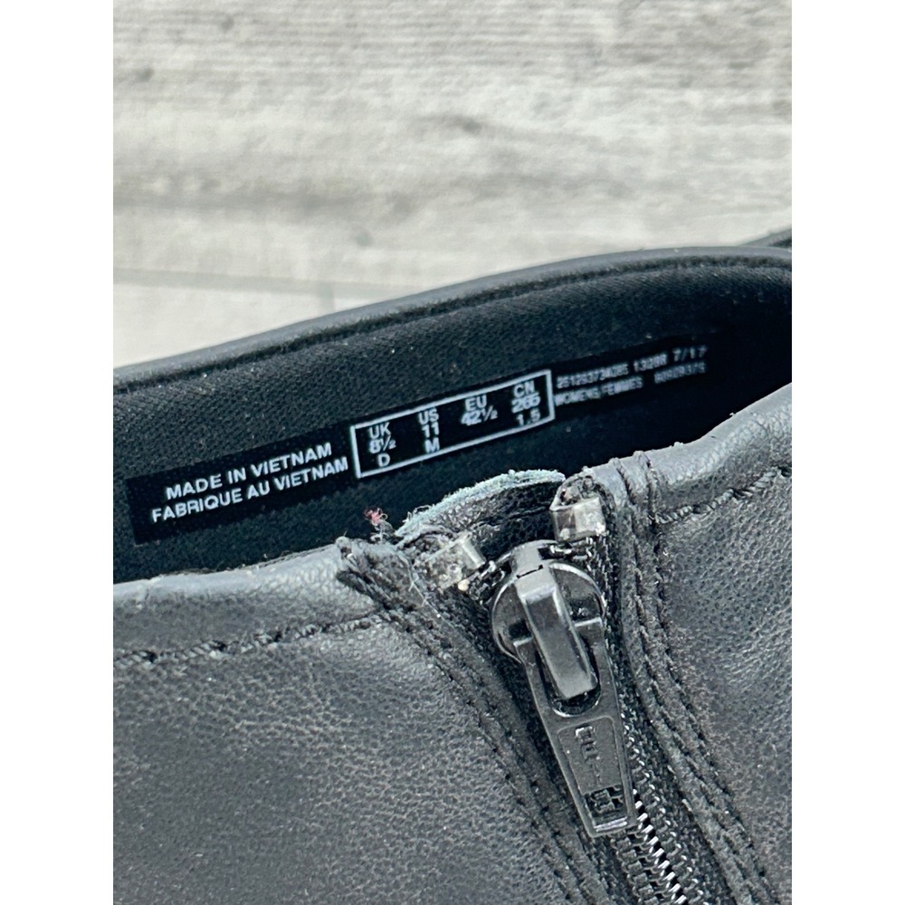 Clarks Cloudsteppers Sillian Tino Black Ankle Boots Womens 11 M Low Wedge Zip - Picture 11 of 13